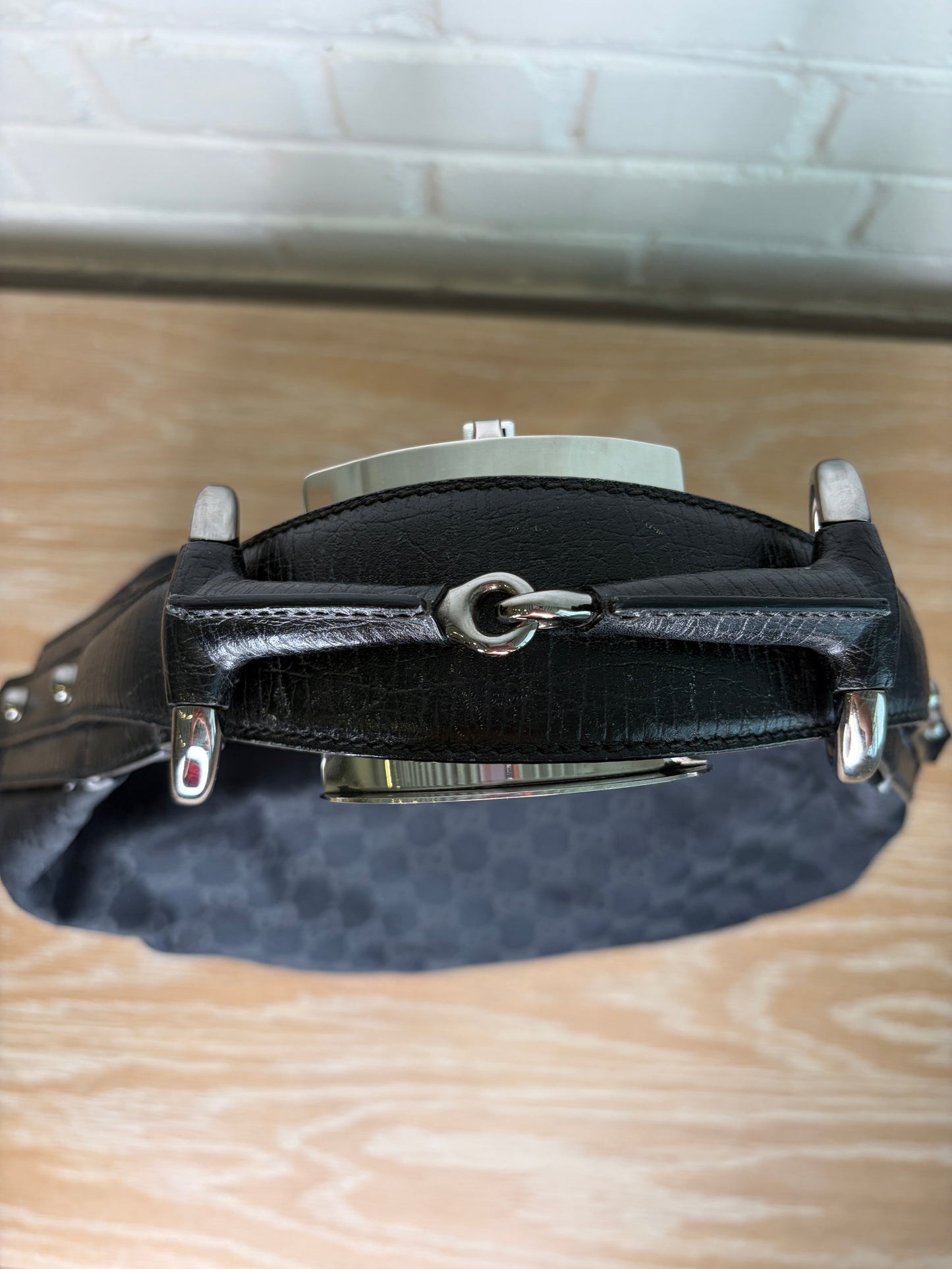 Gucci GG Canvas Horsebit Hobo Bag
