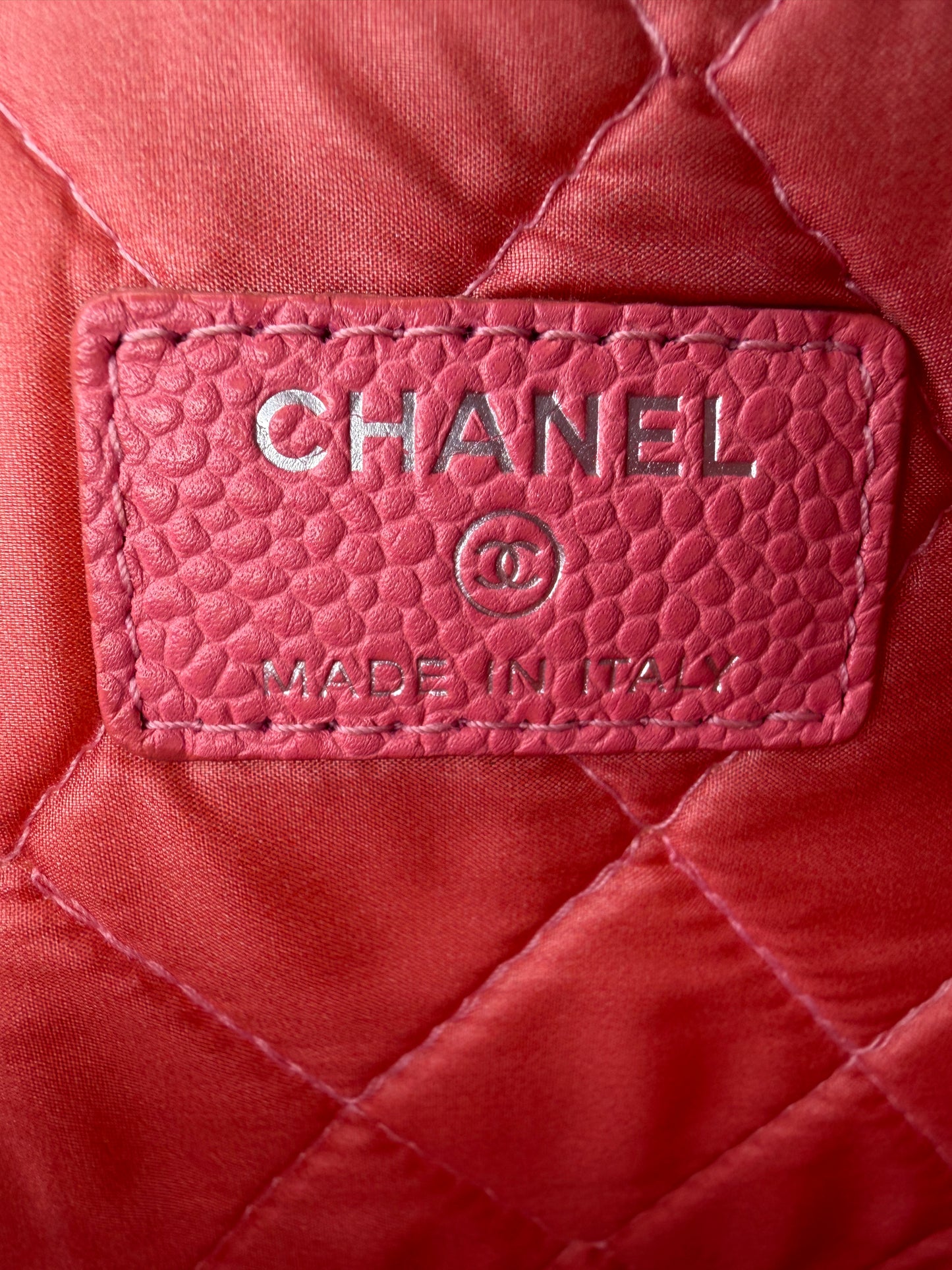 Chanel O_case Clutch Pink Caviar Quilted
