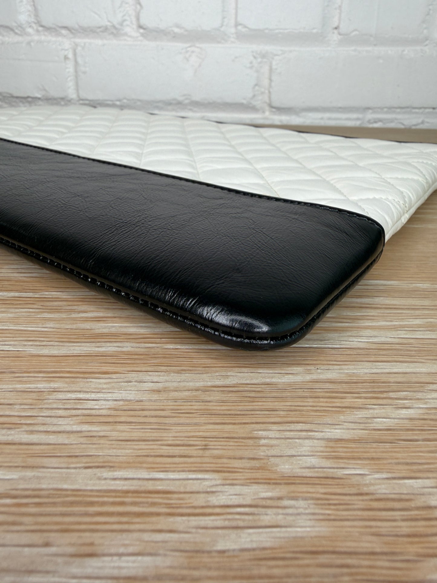 Chanel Gabrielle Clutch Black and White Calf Skin