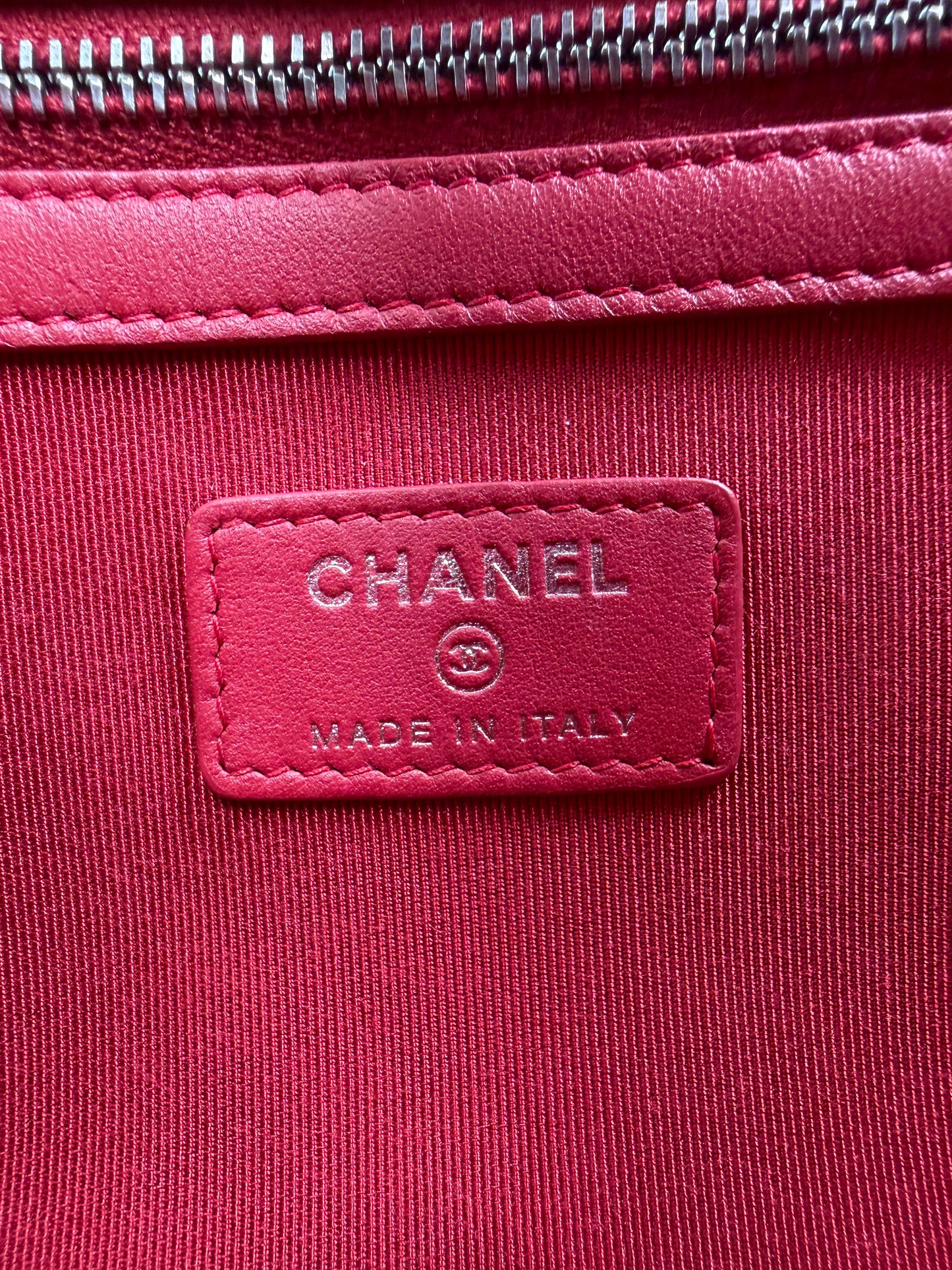 Chanel Gabrielle Clutch Black and White Calf Skin