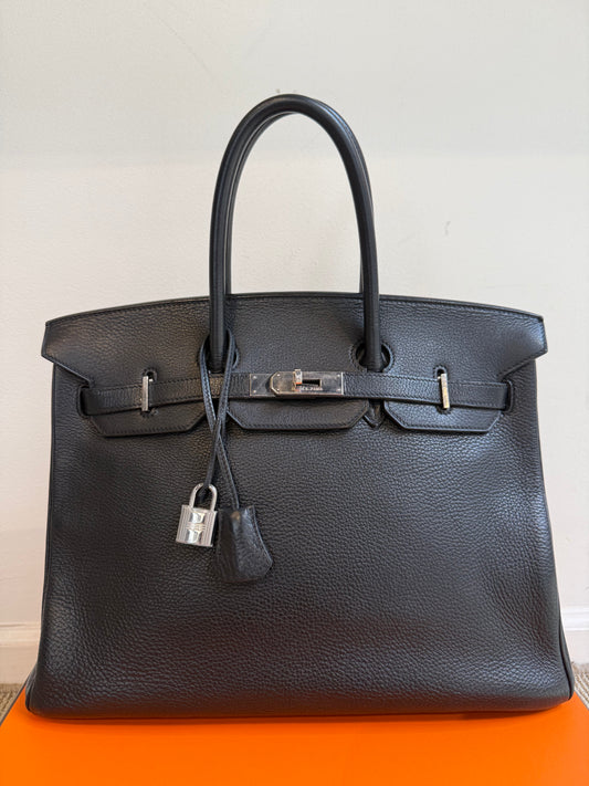 Hermes Birkin 30 Togo Leather Palladium Hardware