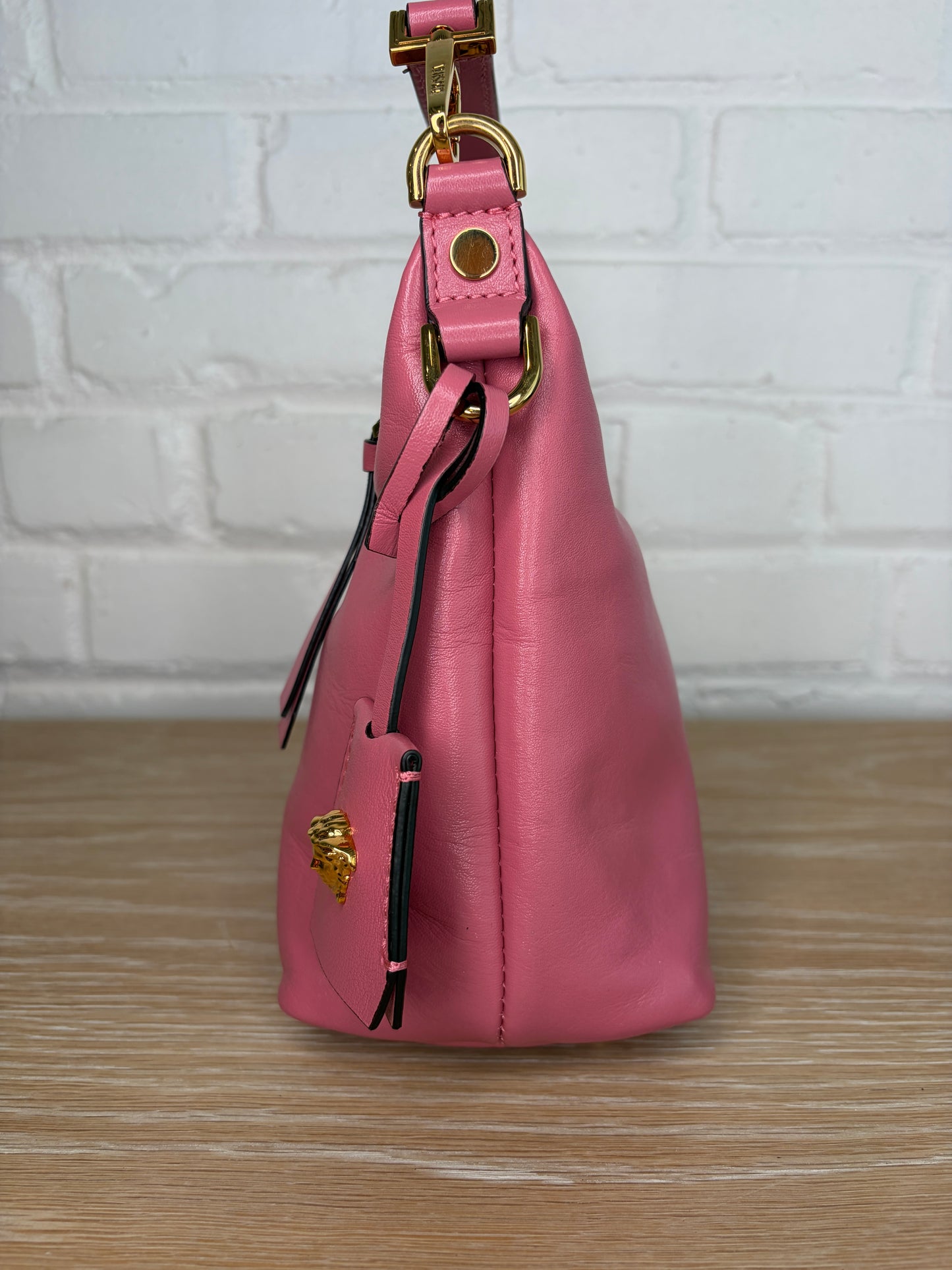 Versace Tag Hobo Bag Pink