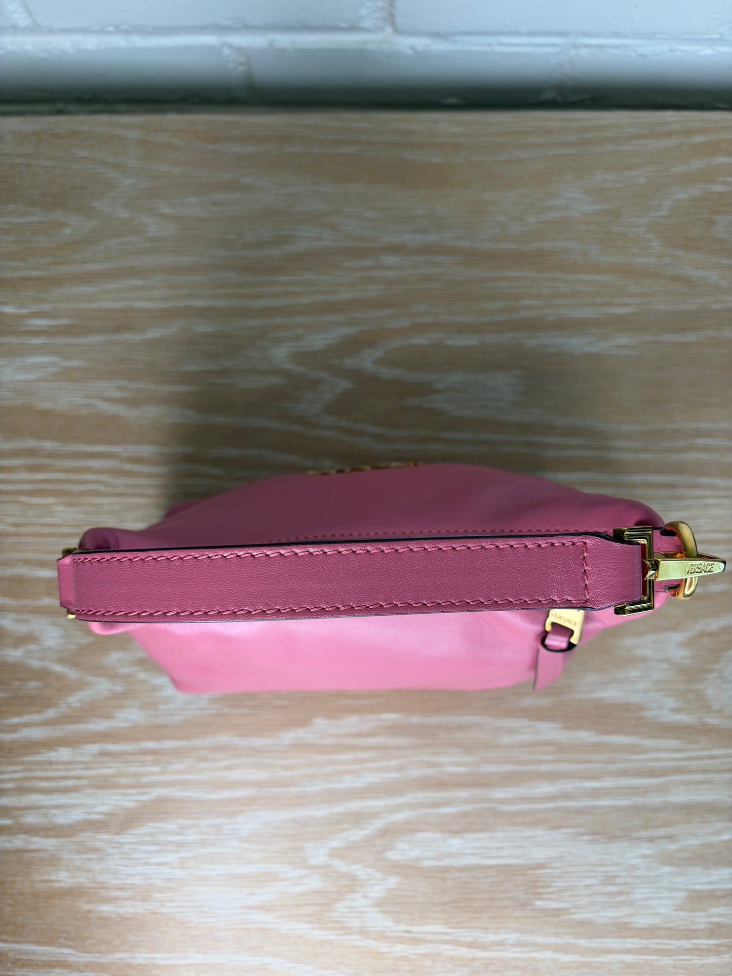 Versace Tag Hobo Bag Pink