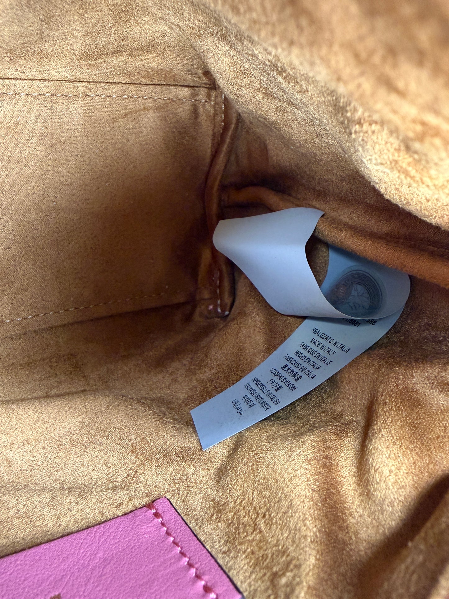 Versace Tag Hobo Bag Pink