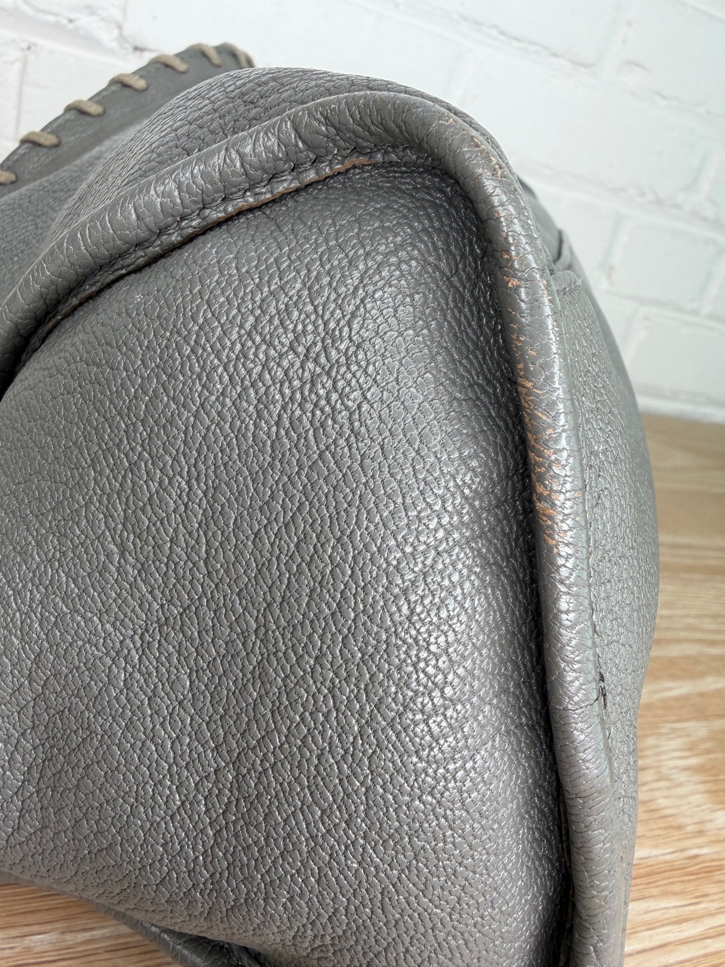 Balenciaga Chevre Classic Metallic Edge City Bag Grey