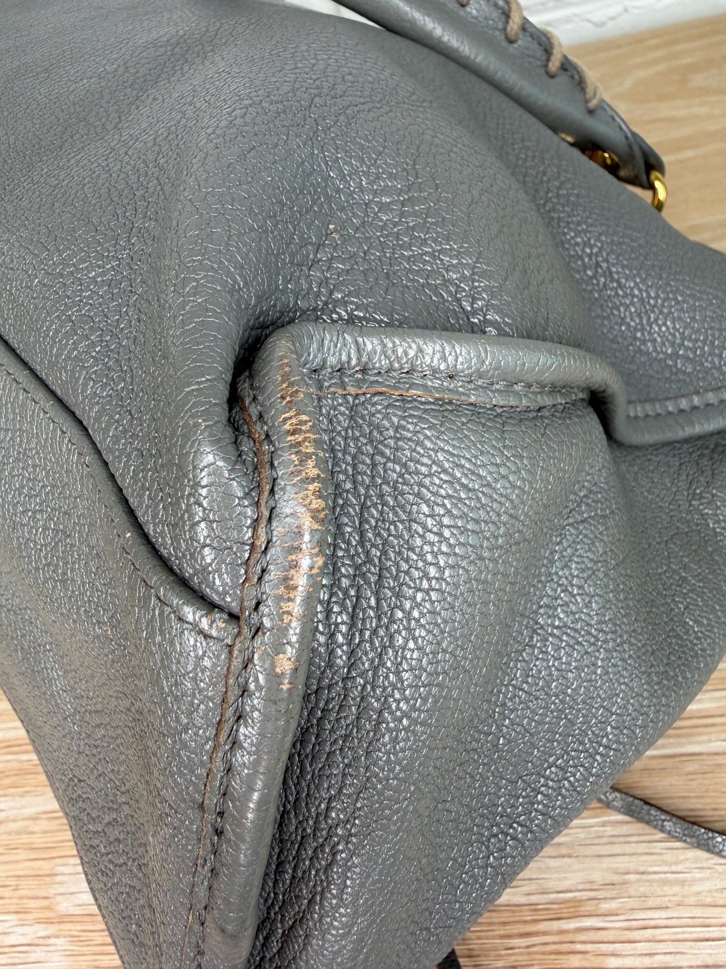 Balenciaga Chevre Classic Metallic Edge City Bag Grey