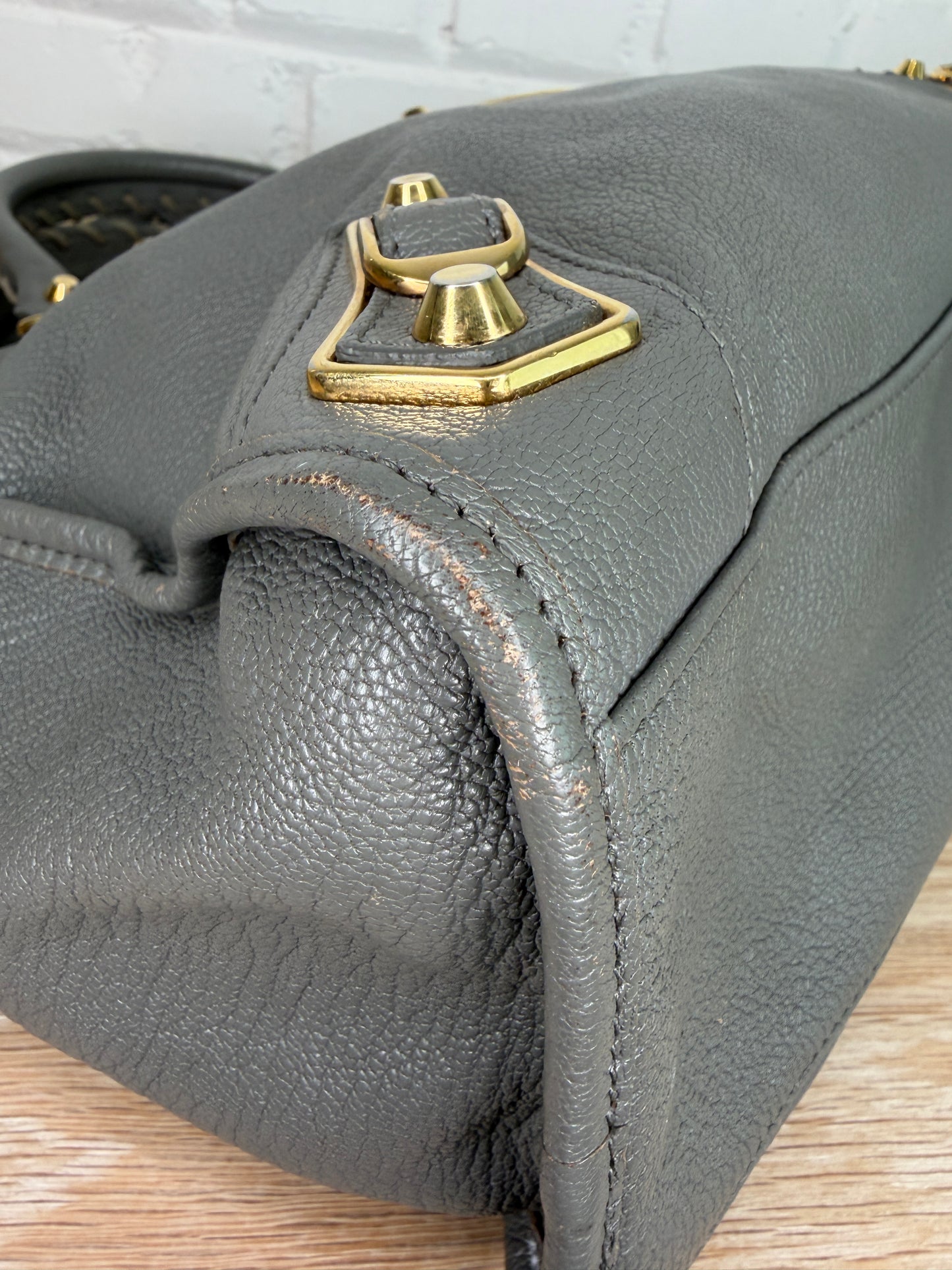 Balenciaga Chevre Classic Metallic Edge City Bag Grey