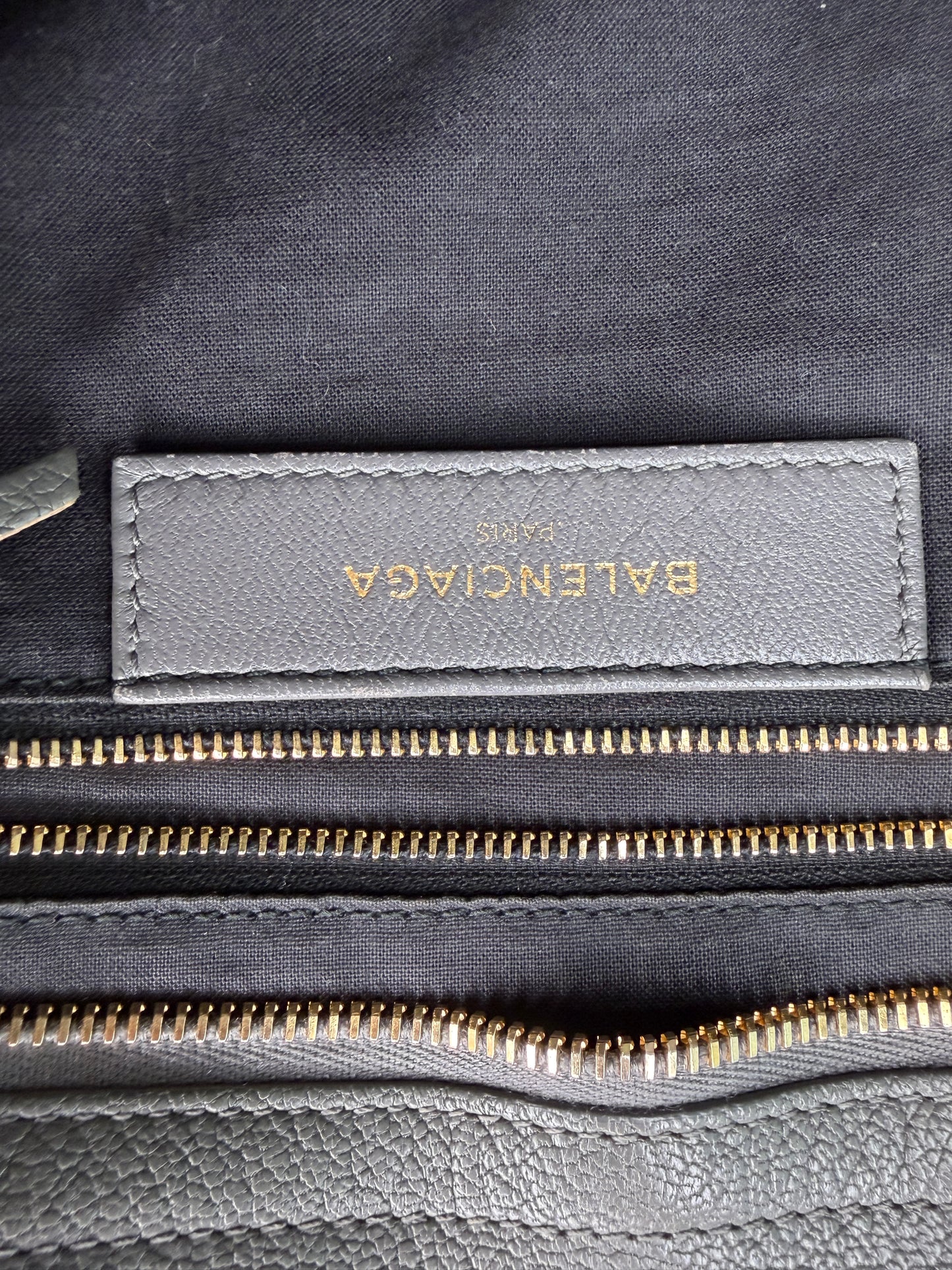 Balenciaga Chevre Classic Metallic Edge City Bag Grey