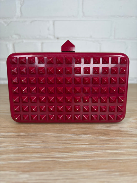Valentino Garavani Rockstuf Minaudiere Clutch Red