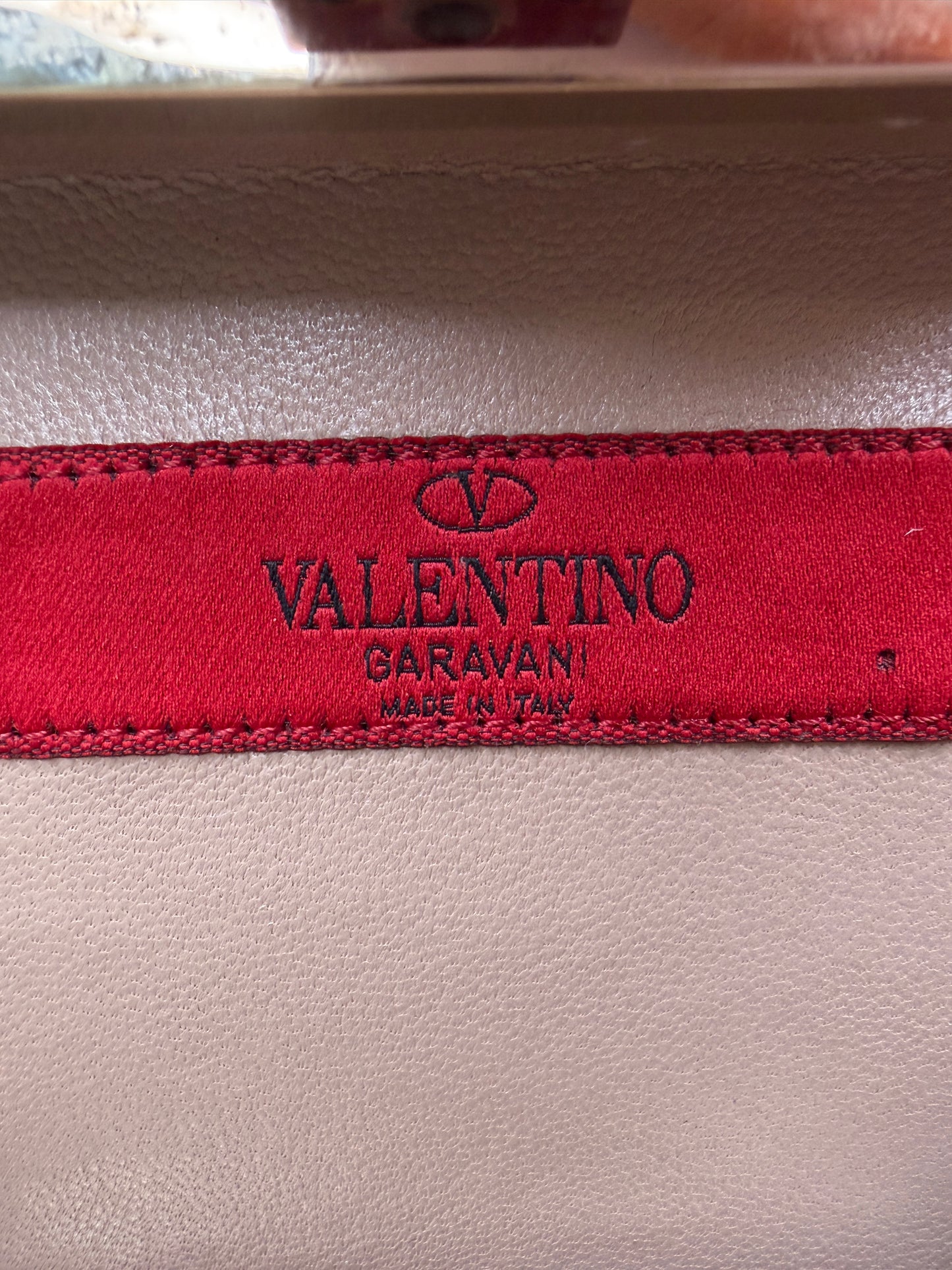 Valentino Garavani Rockstuf Minaudiere Clutch Red