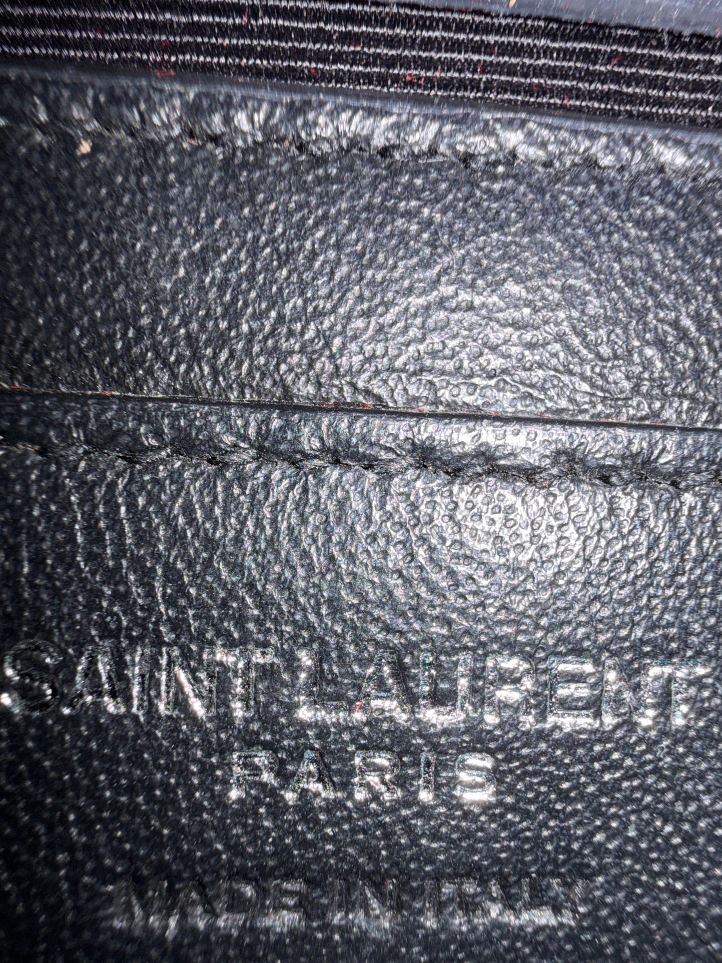 Saint Laurent Kate Crossbody Croc-Embossed Keather