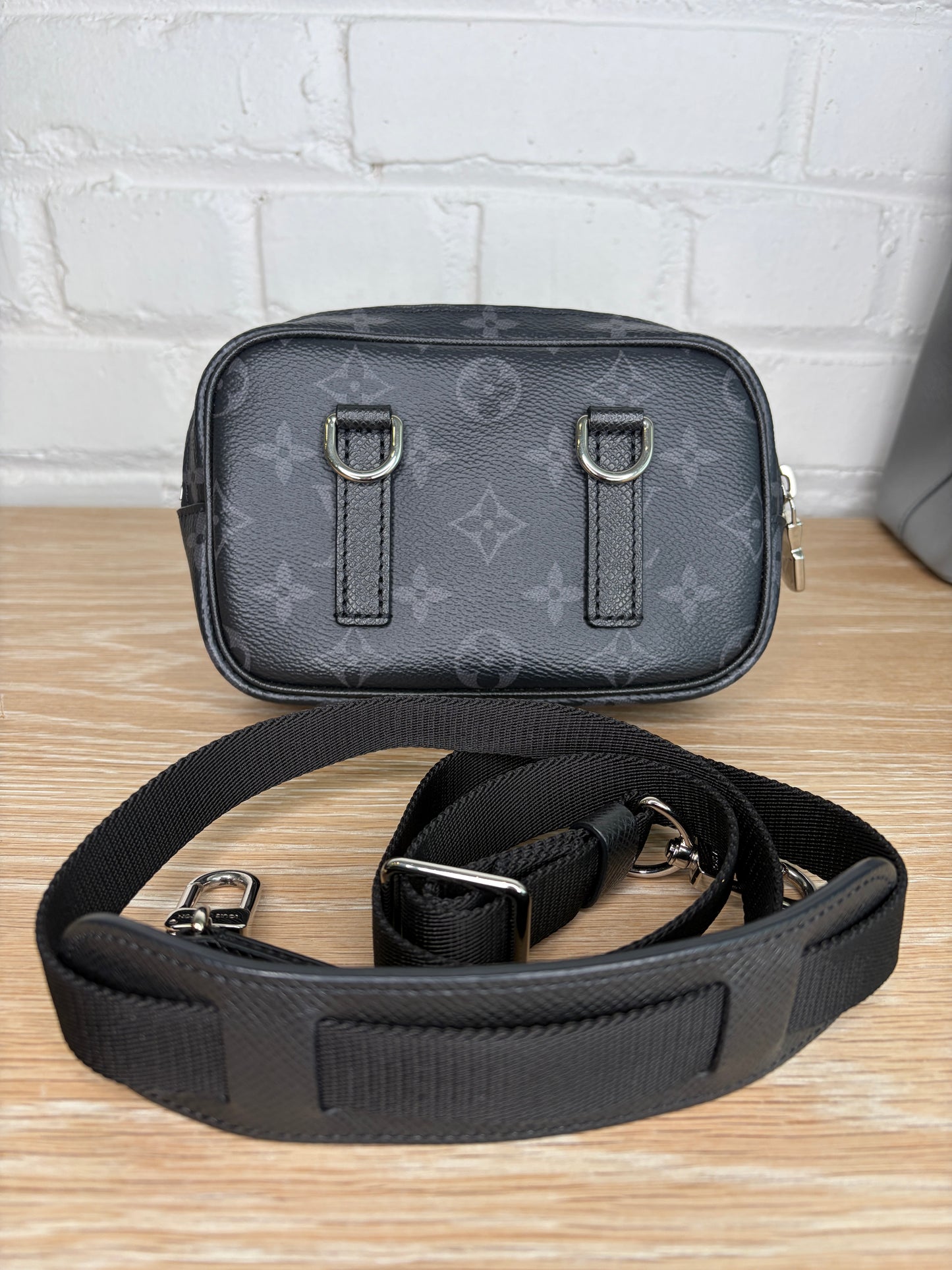 Louis Vuitton Taigrama Outdoor Pouch Monogram Eclipse Canvas and Taiga Leather