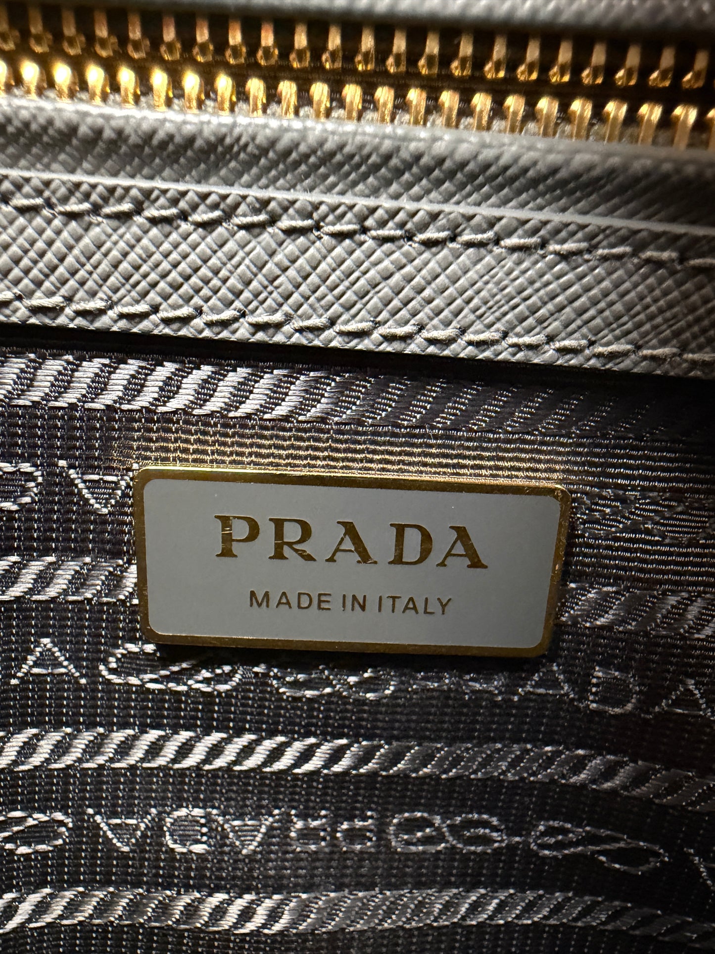 Prada Galleria Medium Slate Gray Saffiano Leather