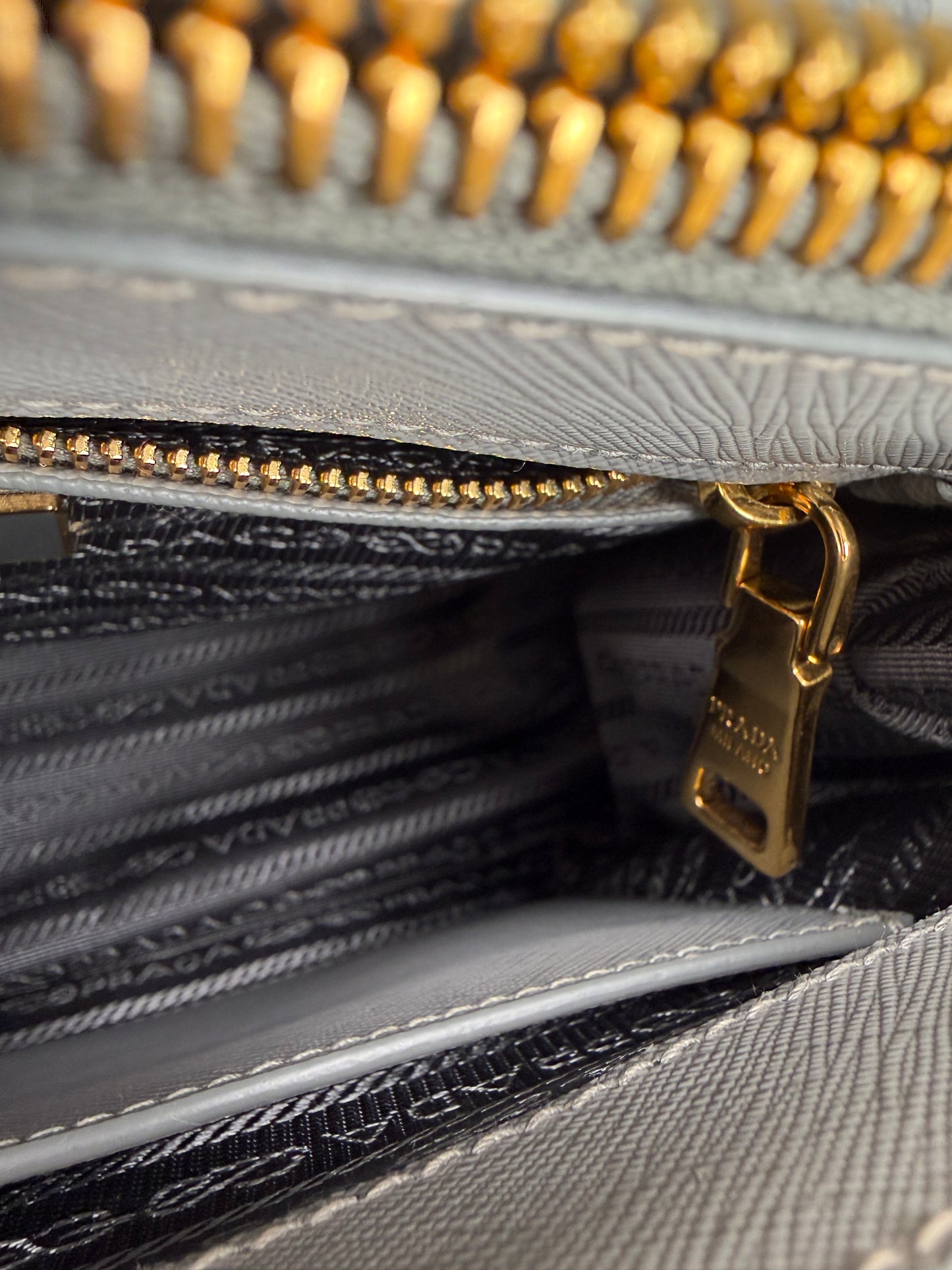 Prada Galleria Medium Slate Gray Saffiano Leather