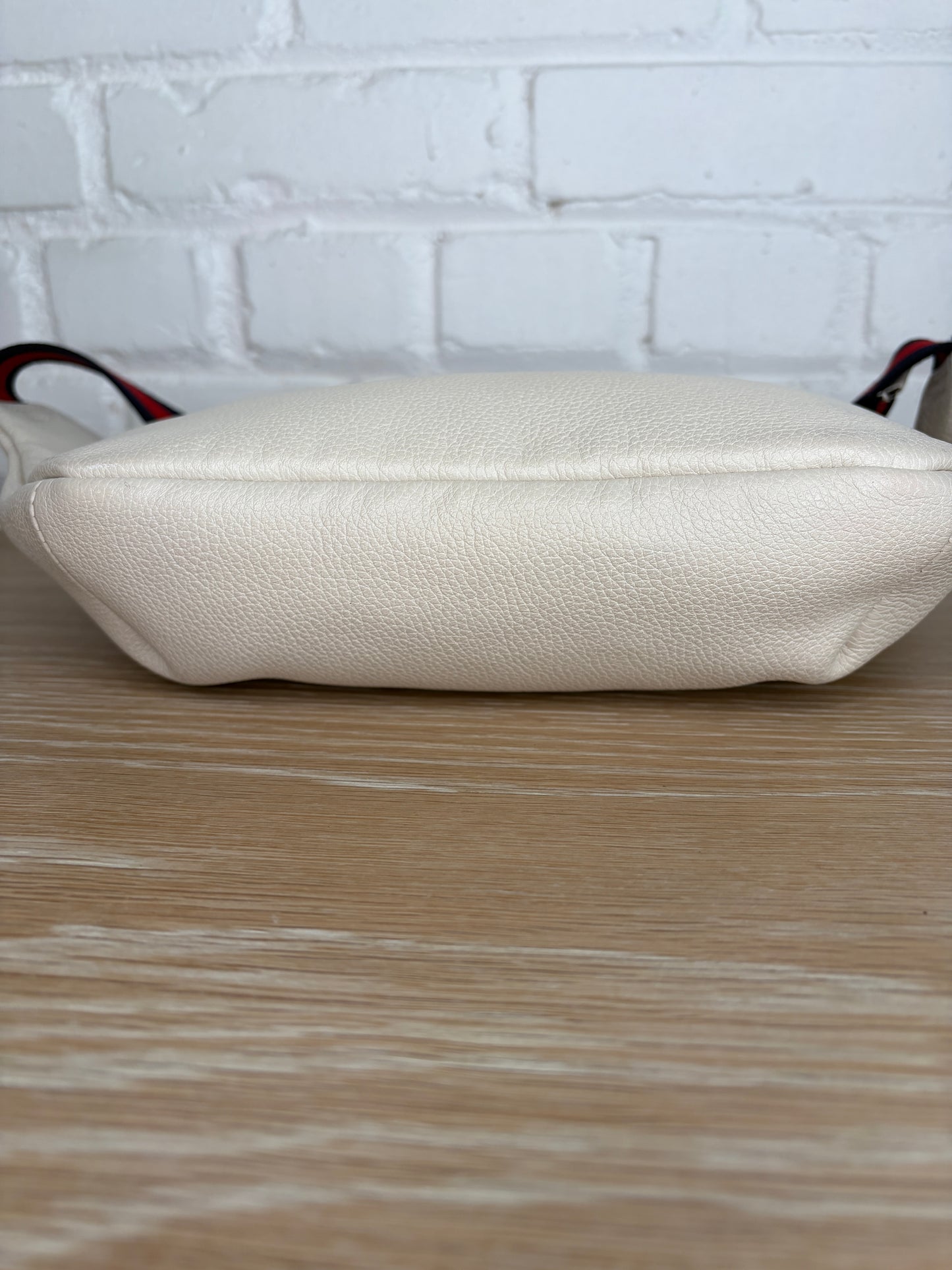 Gucci Beltbag White Leather Print Logo