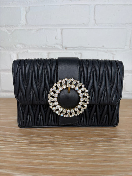 Miu Miu Crystal Matelassé Leather Shoulder Bag