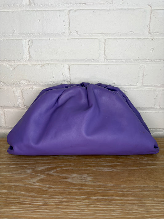Bottega Veneta The Pouch Oversized Clutch Purple Smooth Butter Calf