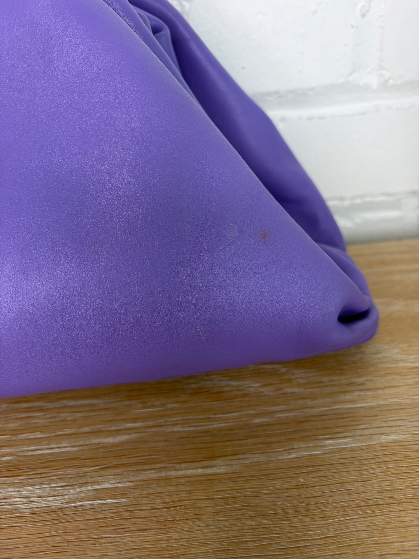Bottega Veneta The Pouch Oversized Clutch Purple Smooth Butter Calf