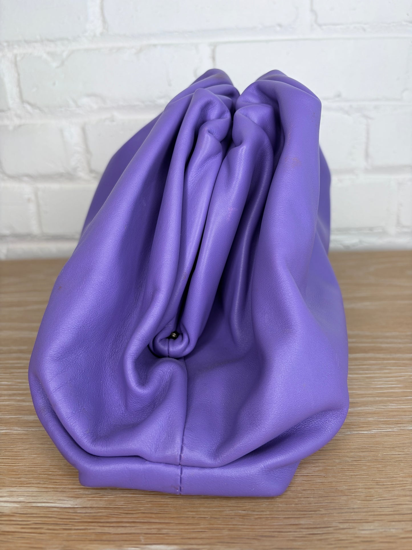 Bottega Veneta The Pouch Oversized Clutch Purple Smooth Butter Calf