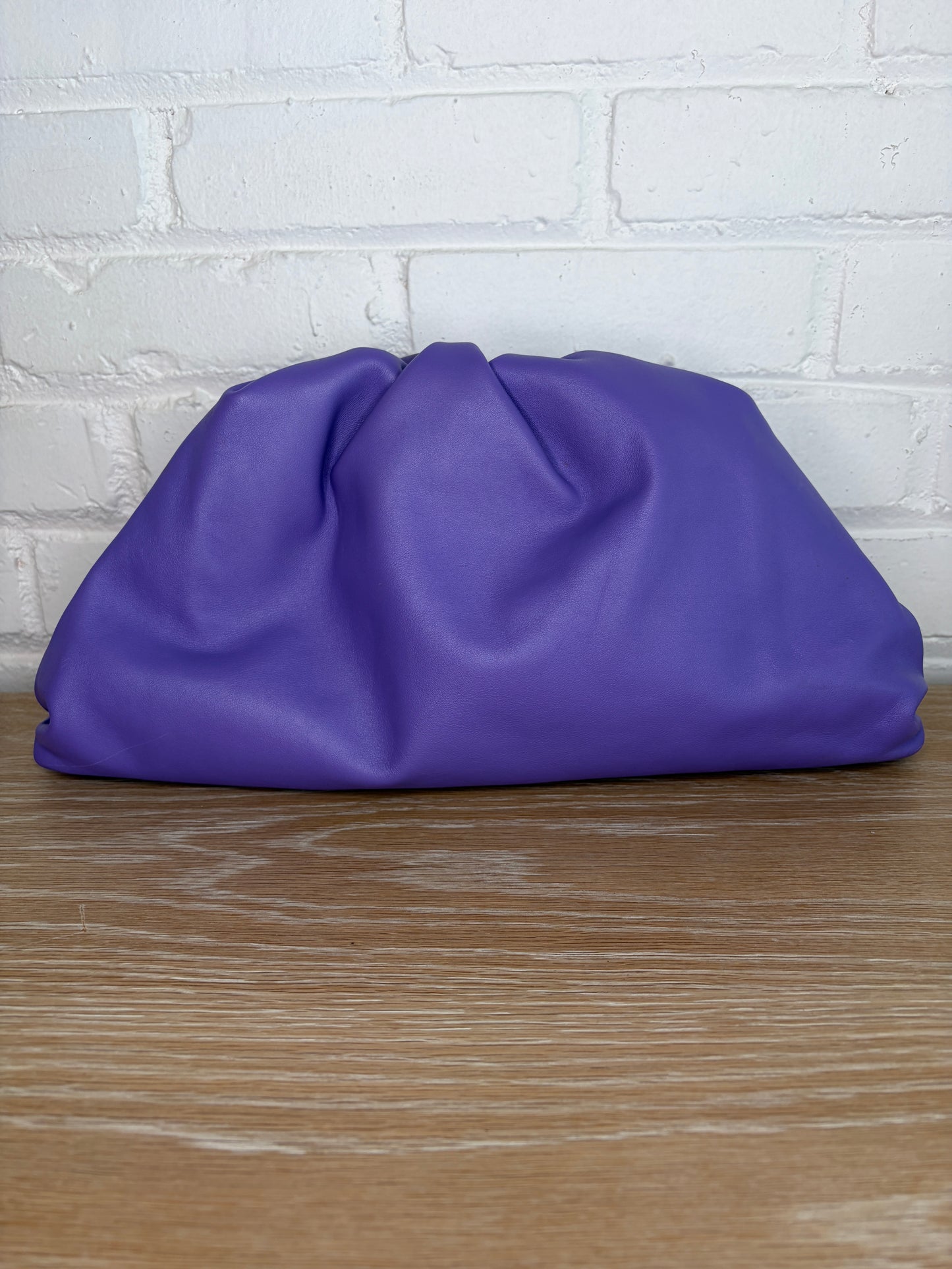 Bottega Veneta The Pouch Oversized Clutch Purple Smooth Butter Calf
