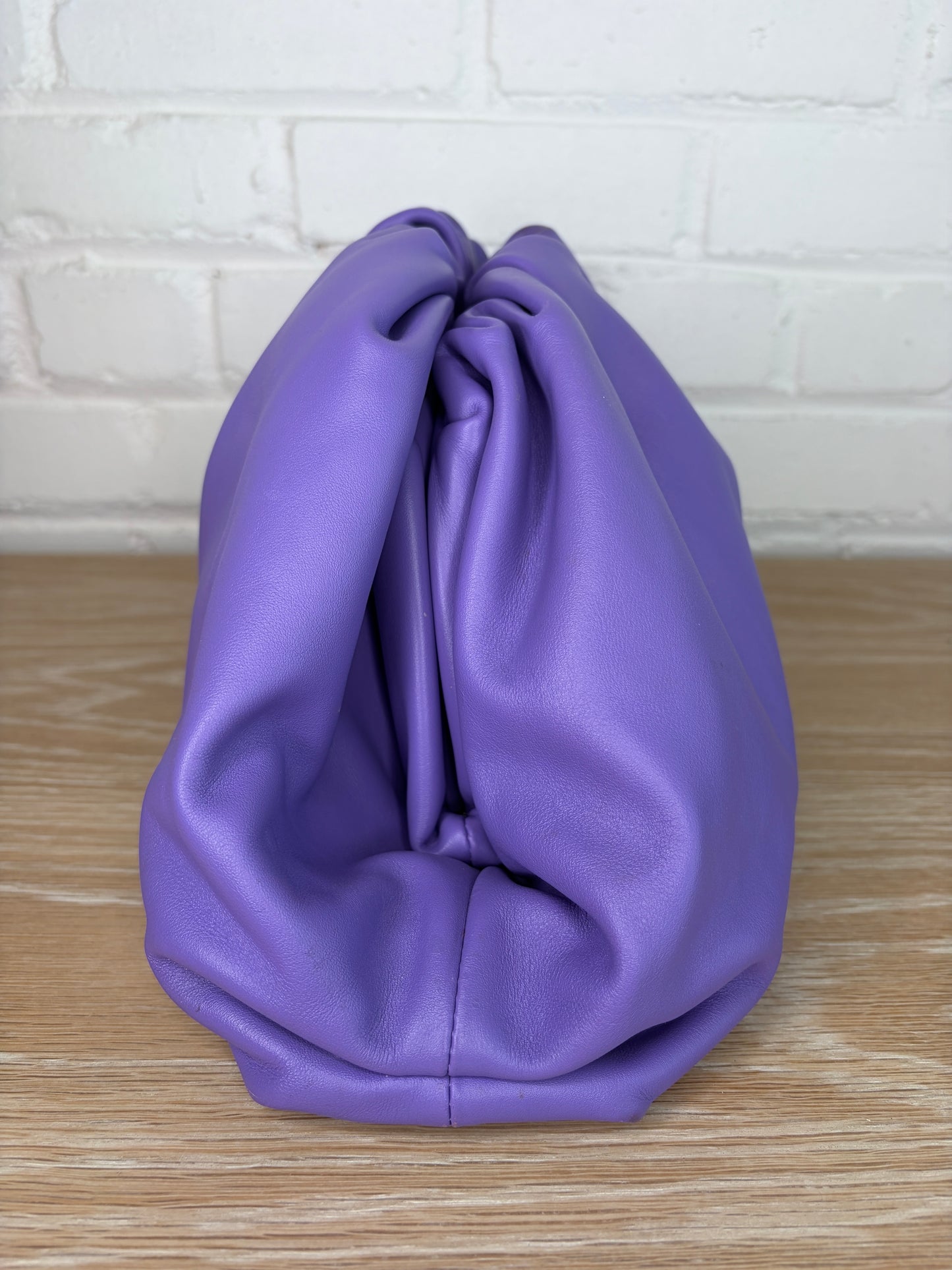 Bottega Veneta The Pouch Oversized Clutch Purple Smooth Butter Calf