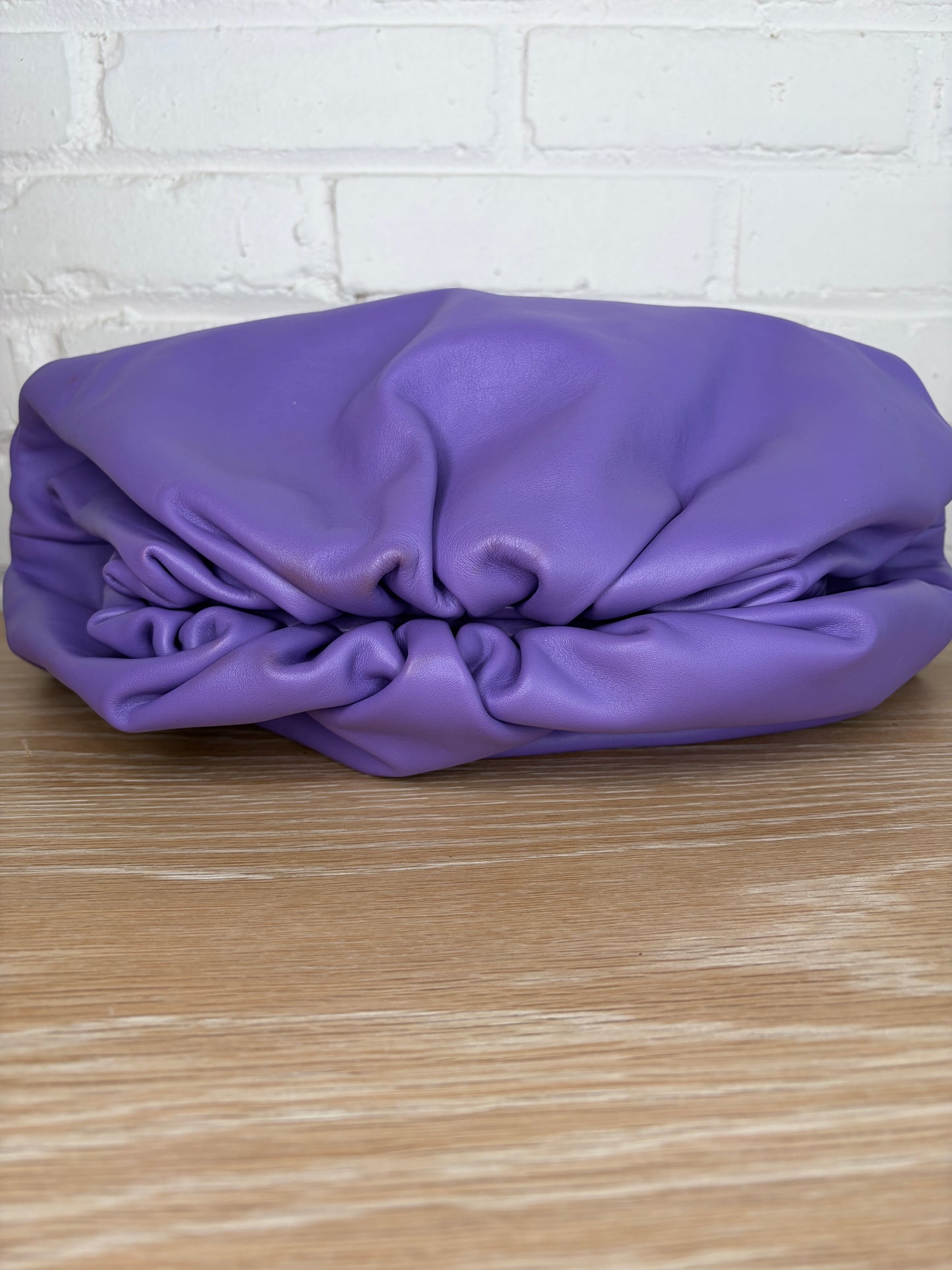 Bottega Veneta The Pouch Oversized Clutch Purple Smooth Butter Calf