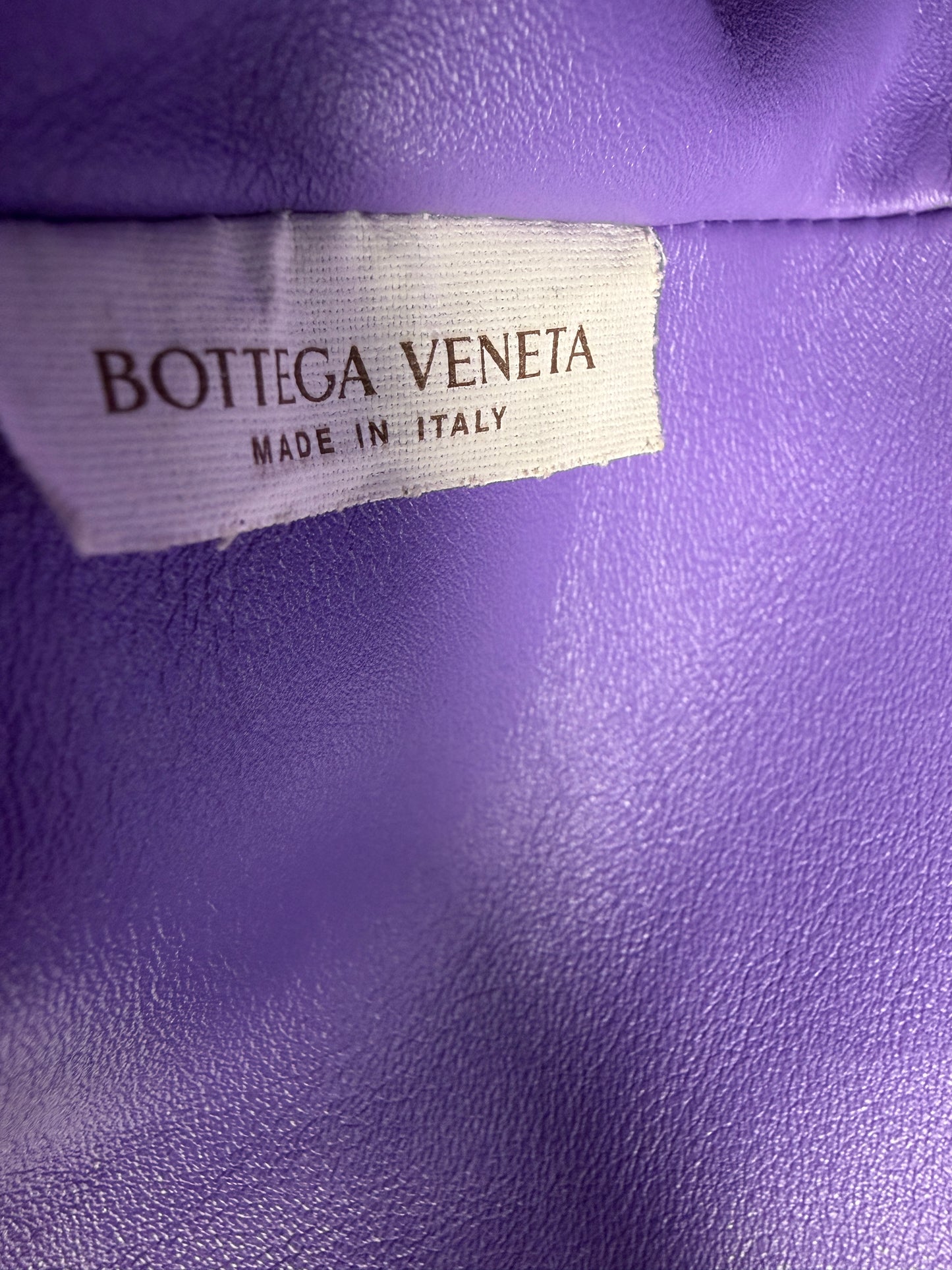 Bottega Veneta The Pouch Oversized Clutch Purple Smooth Butter Calf