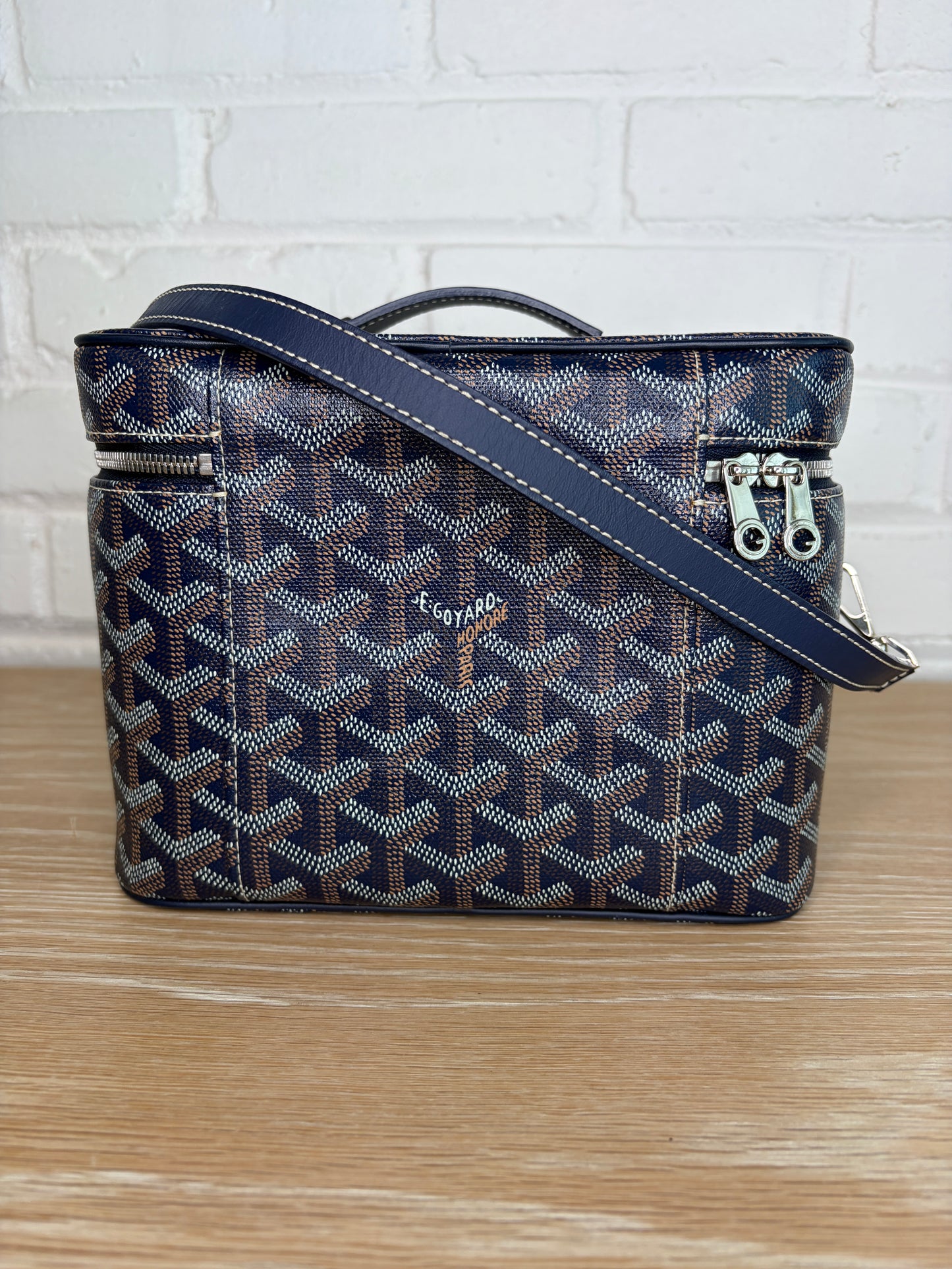 Goyard Muse Vanity Case Navy BLue Goyardine Canvas