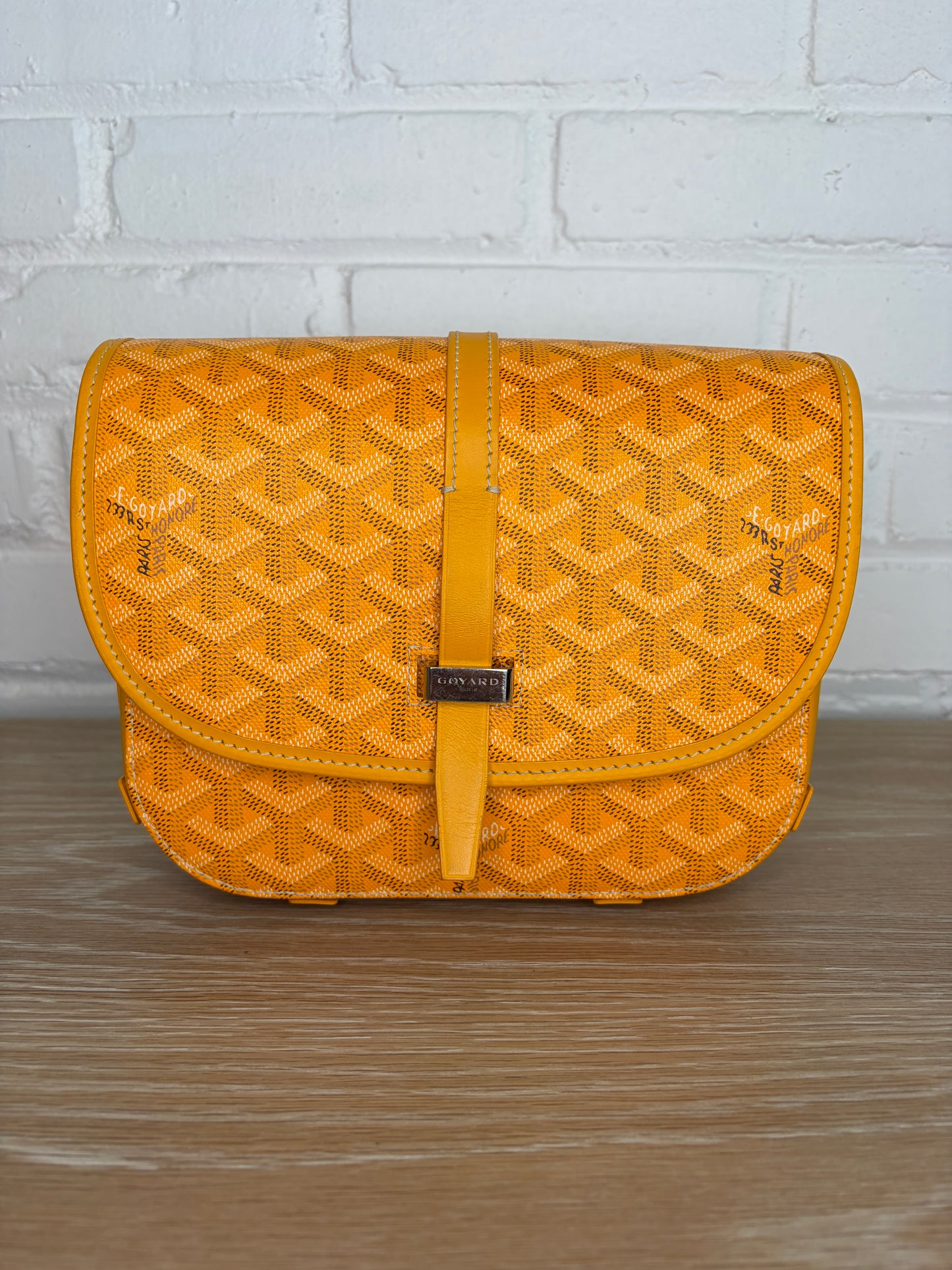 Goyard Belvedere PM Messenger Bag Goyardine Canvas Yellow