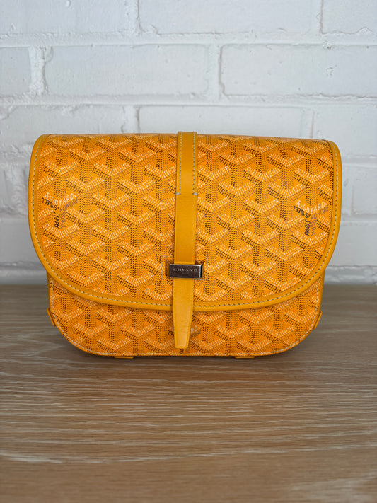Goyard Belvedere PM Messenger Bag Goyardine Canvas Yellow