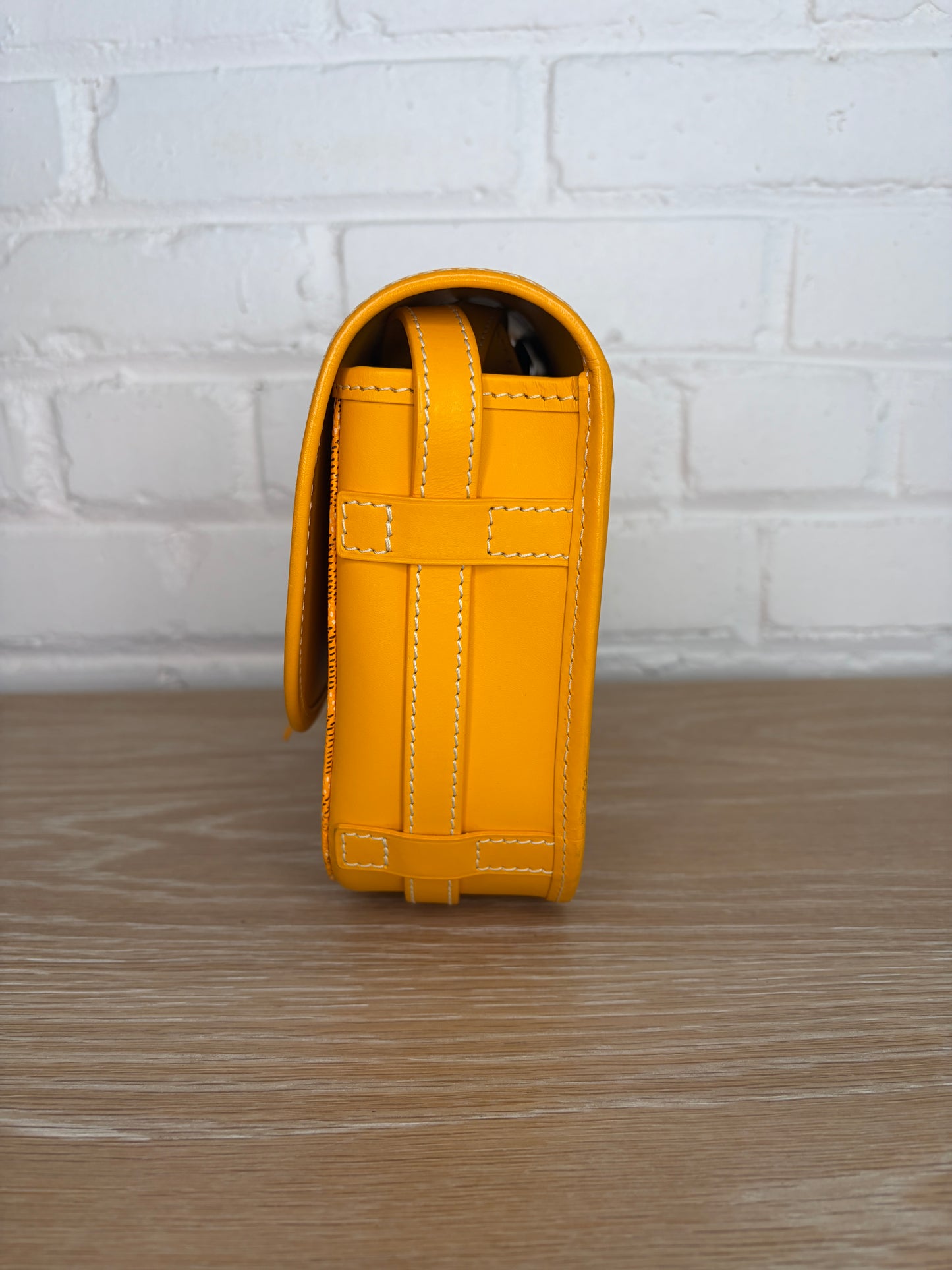 Goyard Belvedere PM Messenger Bag Goyardine Canvas Yellow