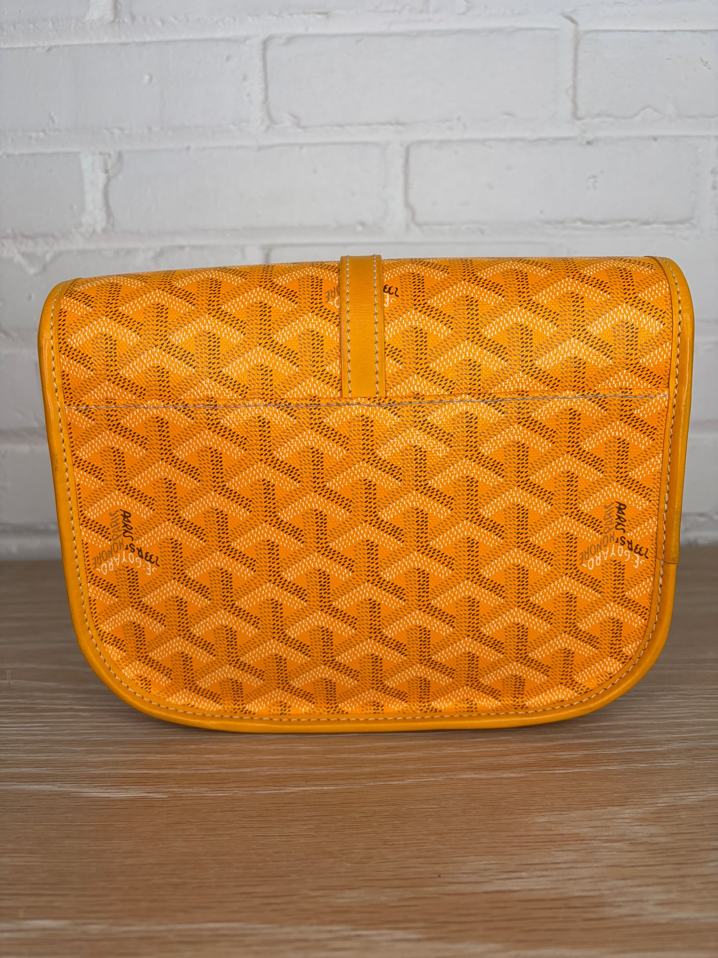 Goyard Belvedere PM Messenger Bag Goyardine Canvas Yellow