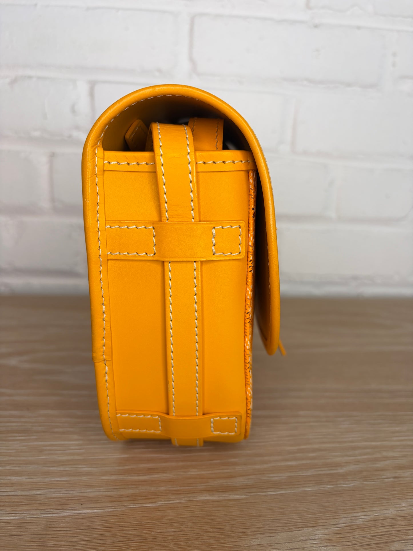 Goyard Belvedere PM Messenger Bag Goyardine Canvas Yellow