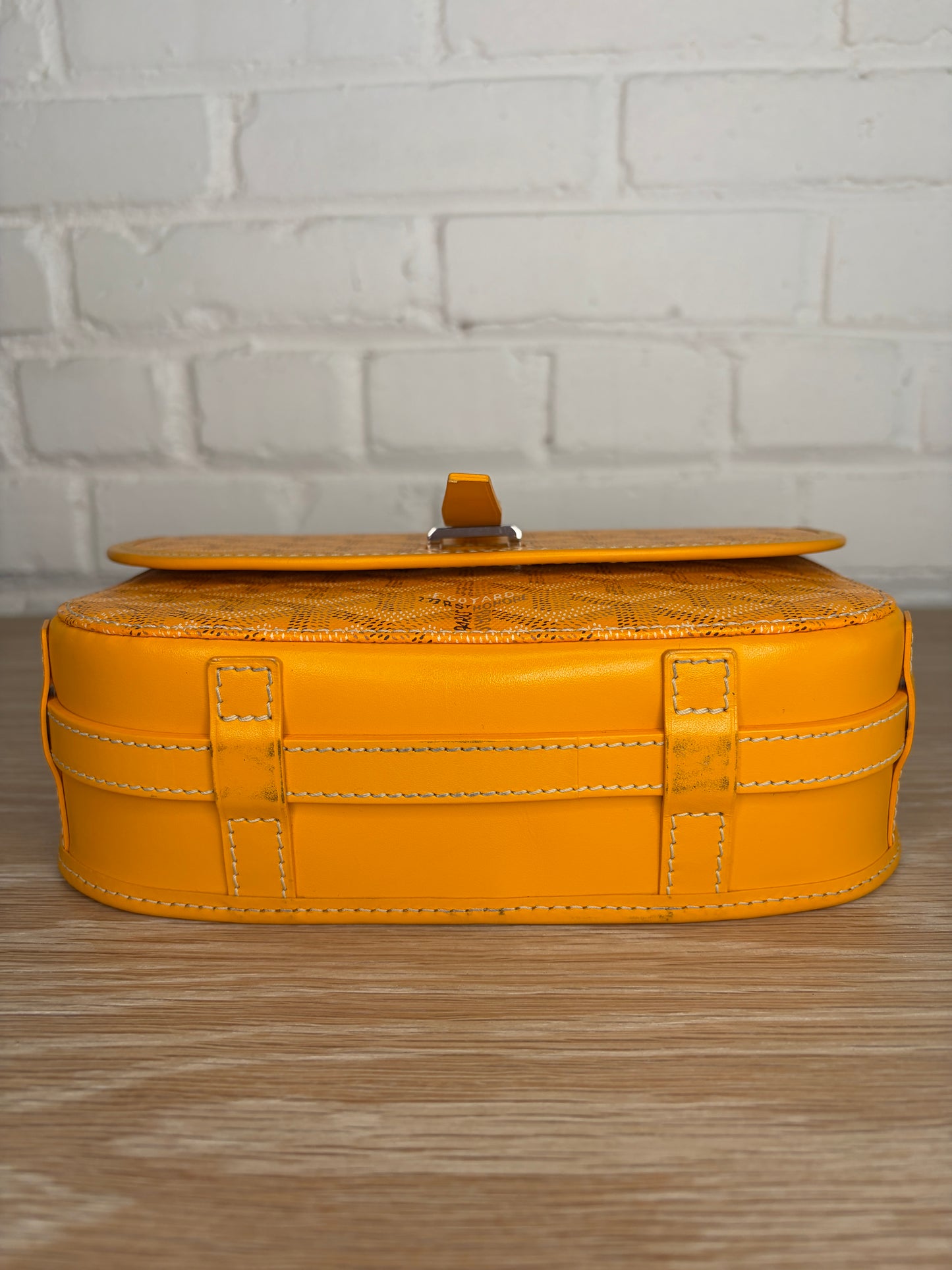 Goyard Belvedere PM Messenger Bag Goyardine Canvas Yellow