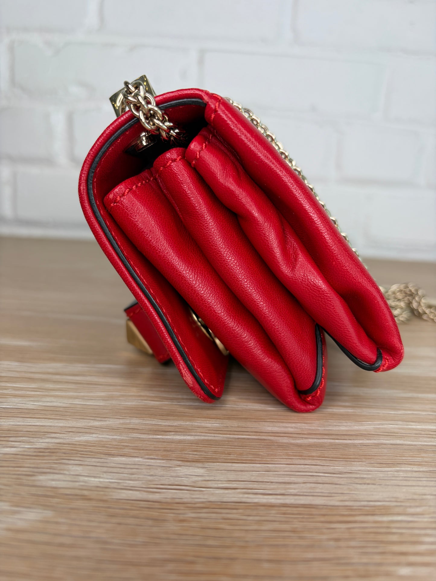 Valentino Garavani Va Va Voom Red Clutch