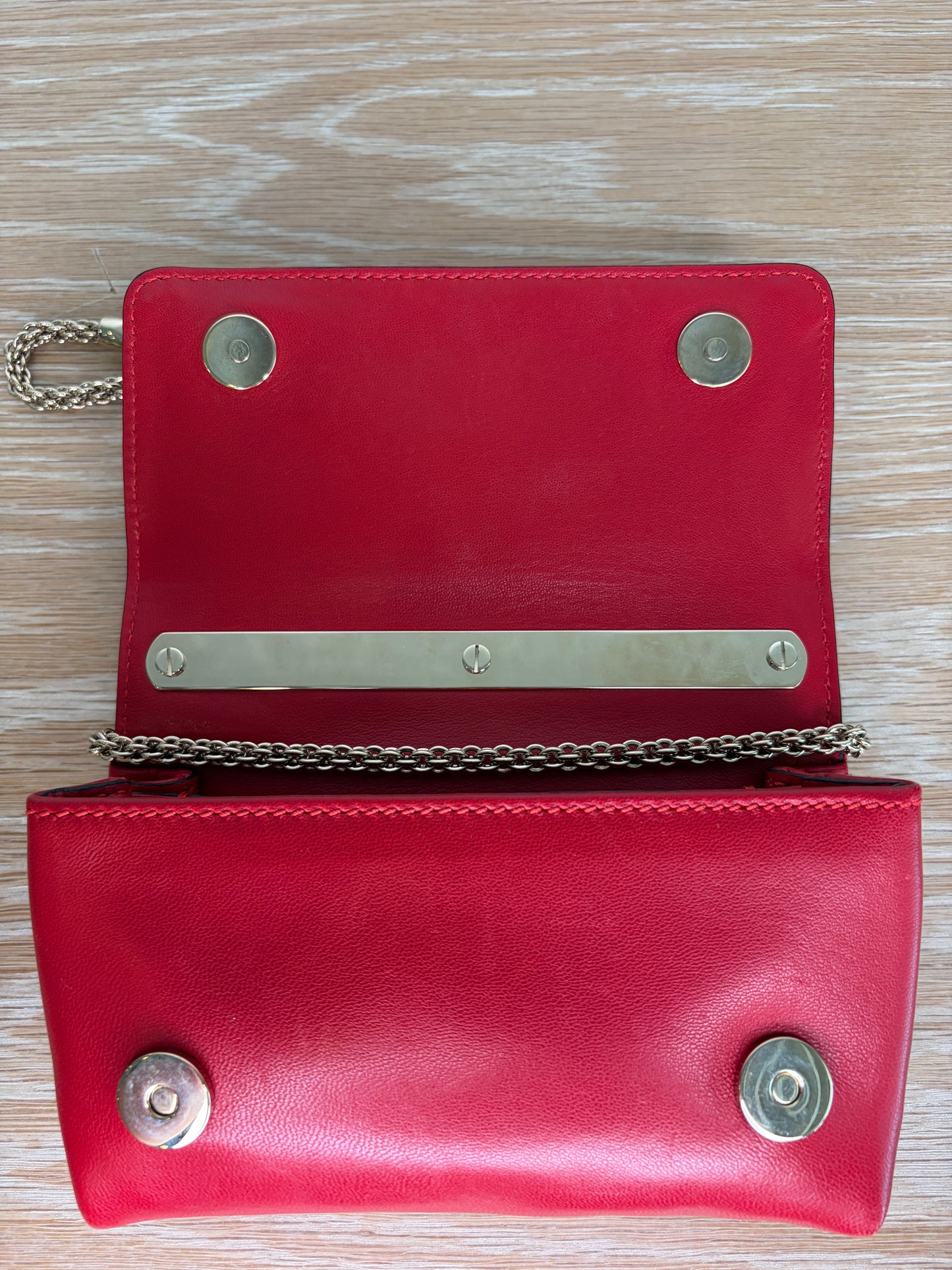 Valentino Garavani Va Va Voom Red Clutch