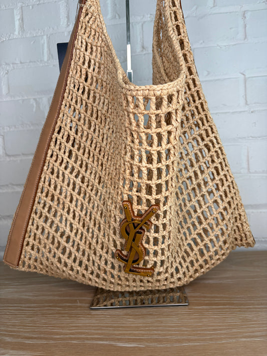 Saint Laurent Oxalis Raffia Shoulder Bag