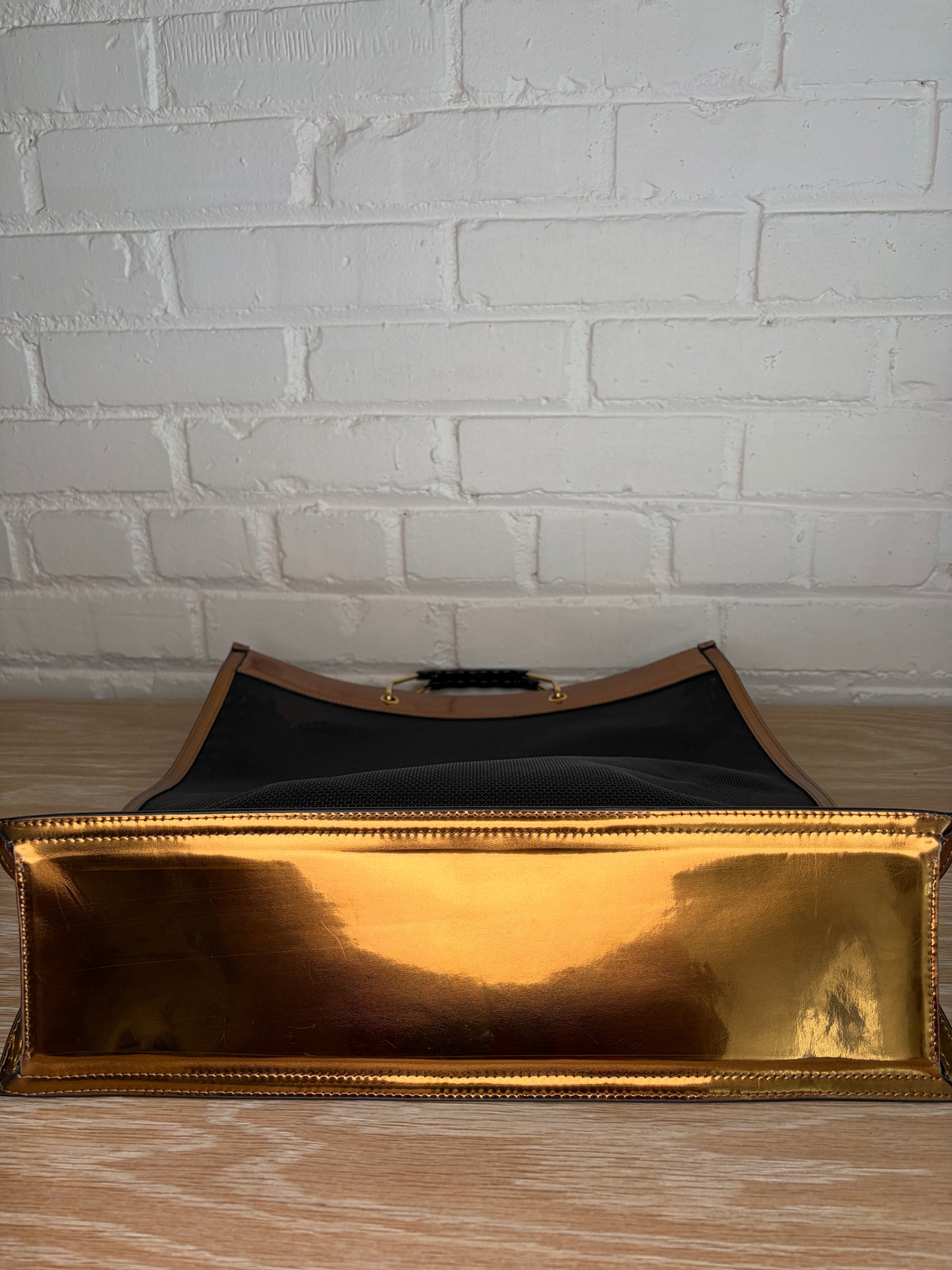 Versace Bronze Black Mesh Tote
