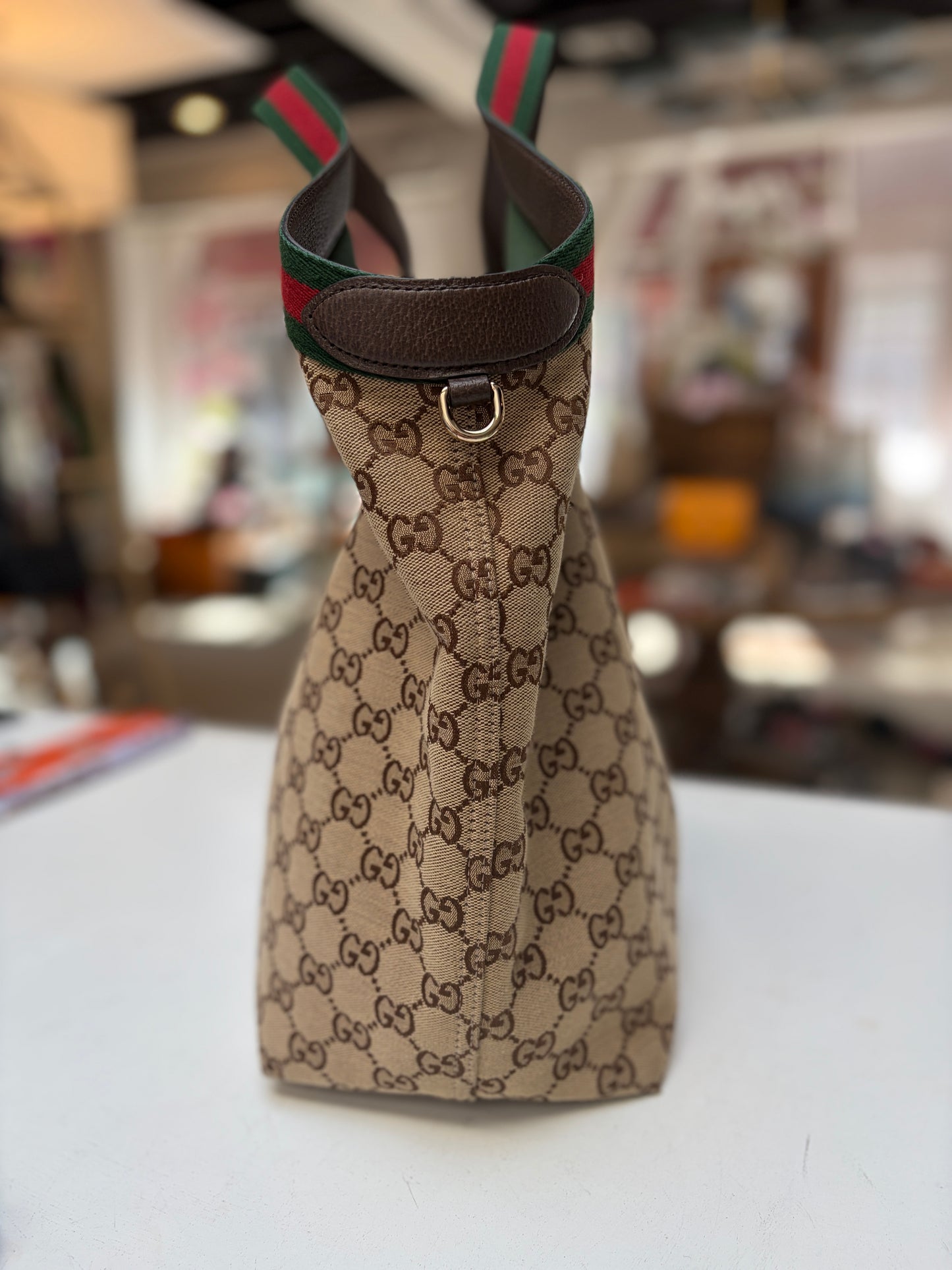 Gucci GG Monogram Web Giglio Tote Large