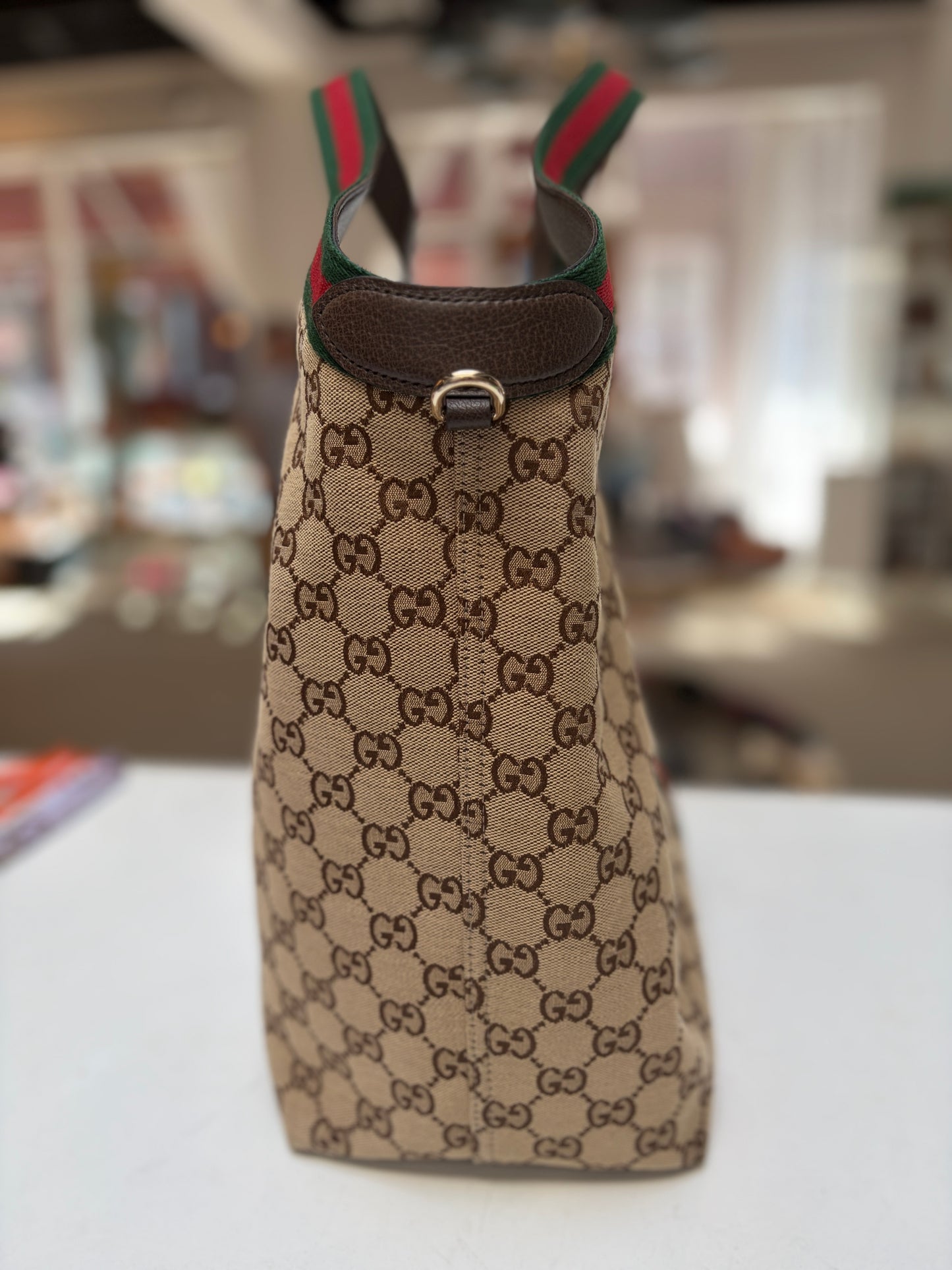 Gucci GG Monogram Web Giglio Tote Large